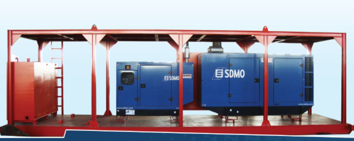 SDMO D330K generator set, Diamond Steel Reliable power solution for UAE. Durable construction and efficient operation.