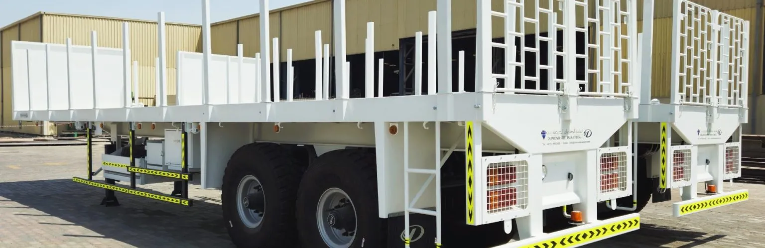 Heavy-duty trailers and semi trailers manufactured in UAE by Diamond Steel Industries