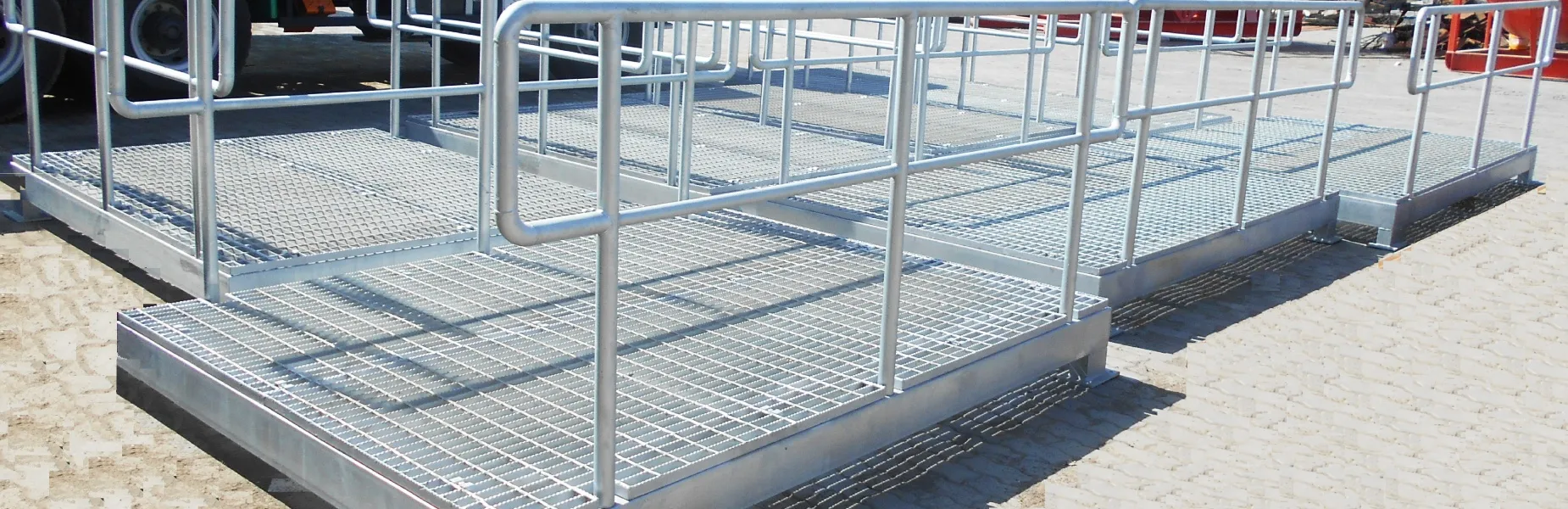 Large-scale grey steel structure for industrial warehouse fabrication by Diamond Steel Industries in the UAE, showcasing durable metal framework and precision engineering